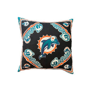 Vtg NFL Miami Dolphins Pillow Multi-color Sports Football Retro Made in USA